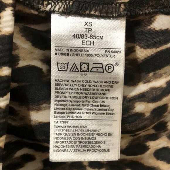 Banana Republic Leopard Print V-Neck Women's Long Sleeve Lightweight Blouse XS - Picture 8 of 8